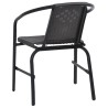 Chaises de jardin lot de 4 Rotin plastique et acier 110 kg 