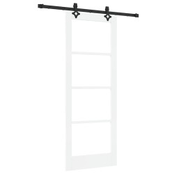 Porte coulissante avec kit de montage blanc 78x202 cm en bois de pin 