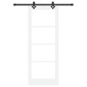 Porte coulissante avec kit de montage blanc 78x202 cm en bois de pin 
