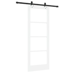 Porte coulissante avec kit de montage blanc 78x202 cm en bois de pin 