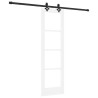 Porte Coulissante avec Ensemble de Matériel Blanc 61x198,5 cm Bois Massif Pin 