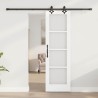 Porte Coulissante avec Ensemble de Matériel Blanc 61x198,5 cm Bois Massif Pin 