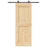 Porte coulissante et kit de quincaillerie 85x210 cm pin massif 