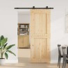 Porte coulissante et kit de quincaillerie 85x210 cm pin massif 