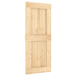 Porte coulissante et kit de quincaillerie 85x210 cm pin massif 