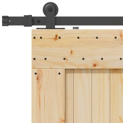Porte coulissante et kit de quincaillerie 85x210 cm pin massif 