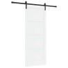 Porte Coulissante avec quincaillerie blanche 86x211 cm en bois massif de pin 