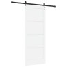 Porte Coulissante avec quincaillerie blanche 86x211 cm en bois massif de pin 