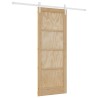 Porte Coulissante avec Quincaillerie 78x202 cm Bois Massif de Pin 