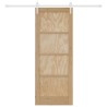 Porte Coulissante avec Quincaillerie 78x202 cm Bois Massif de Pin 
