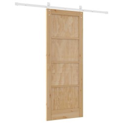 Porte Coulissante avec Quincaillerie 78x202 cm Bois Massif de Pin 