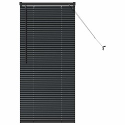 Store de Fenêtre avec des rideaux Autre Noir 60 x 130 cm Aluminium 