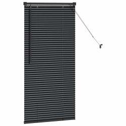 Store de Fenêtre avec des rideaux Autre Noir 60 x 130 cm Aluminium 