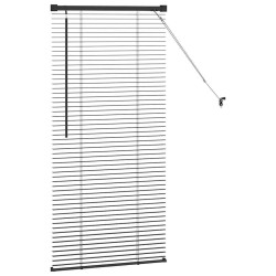 Store de Fenêtre avec des rideaux Autre Noir 60 x 130 cm Aluminium 
