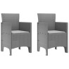 Ensemble de jardin 3 pcs Gris clair 100 x 100 x 73 cm 