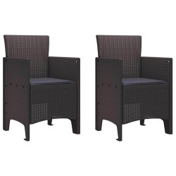 Ensemble de salle à manger de jardin 3 pcs Marron 