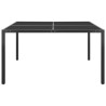 Table de jardin Anthracite 130x130x72 cm Acier et verre 