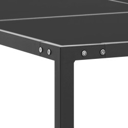Table de jardin Anthracite 130x130x72 cm Acier et verre 