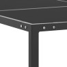 Table de jardin Anthracite 130x130x72 cm Acier et verre 