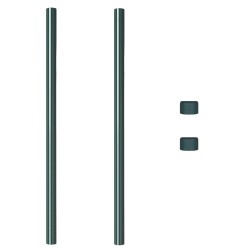 Poteaux de clôture 2 pcs Vert 110 cm Acier peint par poudre 
