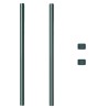 Poteaux de clôture 2 pcs Vert 110 cm Acier peint par poudre 