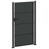Porte de Jardin Noir 100 x 175 cm Acier peint par poudre 