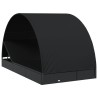 Transat 2 places avec toit rond noir 211x112x140 cm 
