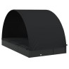 Transat 2 places avec toit rond noir 211x112x140 cm 