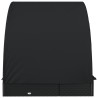 Transat 2 places avec toit rond noir 211x112x140 cm 