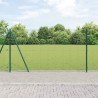 Clôture en fil soudé avec 13 poteaux verts 1,2x25 m en acier 