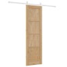 Porte Coulissante avec Matériel 61x198,5 cm Bois de Pin Massif 