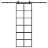 Porte coulissante avec kit de quincaillerie 76x205 cm Verre ESG 