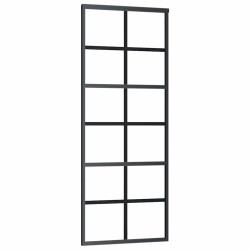 Porte coulissante avec kit de quincaillerie 76x205 cm Verre ESG 