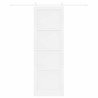 Porte coulissante avec quincaillerie blanche 78x232 cm en bois de pin massif 