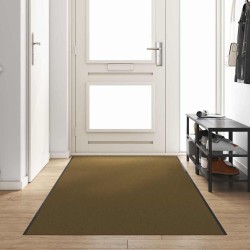 Tapis de sol lavable marron 120x400 cm 