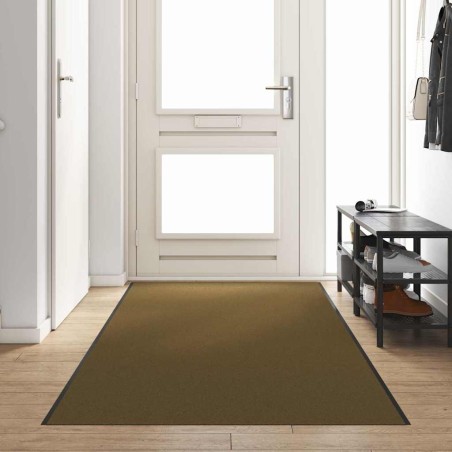 Tapis de sol lavable marron 120x400 cm 
