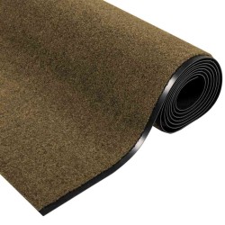 Tapis de sol lavable marron 120x400 cm 