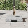 base de parasol à roulettes avec une poignée en granit gris, 29 kg, carrée 