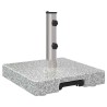 base de parasol à roulettes avec une poignée en granit gris, 29 kg, carrée 