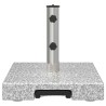 base de parasol à roulettes avec une poignée en granit gris, 29 kg, carrée 