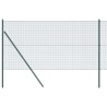 Ensemble de Clôture Set de 2 Vert Métal 10 x 1 m Durable 