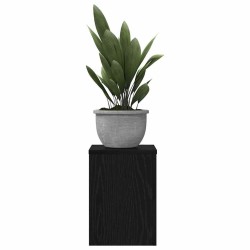 Supports de plantes 2 pcs en chêne noir 25x25x35 cm, en bois reconstitué. 