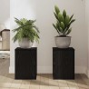 Supports de plantes 2 pcs en chêne noir 25x25x35 cm, en bois reconstitué. 