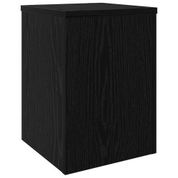 Supports de plantes 2 pcs en chêne noir 25x25x35 cm, en bois reconstitué. 