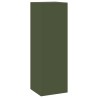 Supports de Plantes d'Extérieur Pilier 2 pcs Vert Olive 24x24x75 cm Acier 