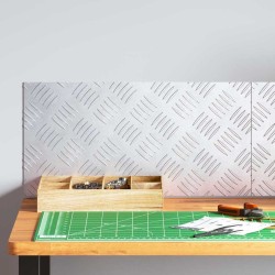Plaques en aluminium à damier 2 pcs antidérapantes 50x25 cm 