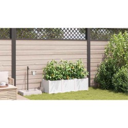 Jardinières de jardin 1 pc Blanc 120 x 40 x 37.5 cm Plastique 
