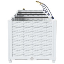 Jardinières de jardin 1 pc Blanc 120 x 40 x 37.5 cm Plastique 