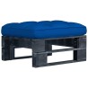 Pouf palette de jardin noir bois de pin imprégné 