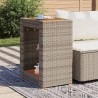 Table d'appoint de jardin dessus en bois gris 60x40x75 cm 